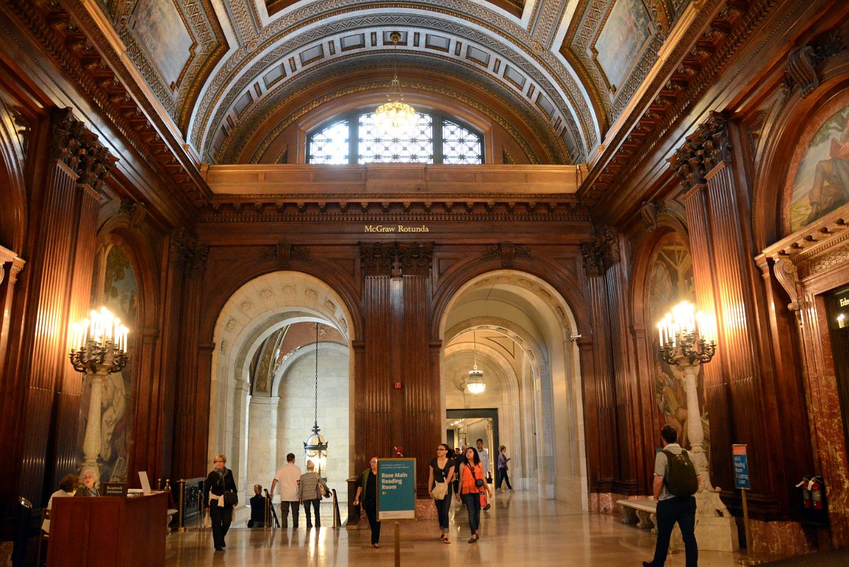 21-1 McGraw Rotunda Features The Story of the Recorded Word Four Large Panels by Edward Laning New York City Public Library Main Branch